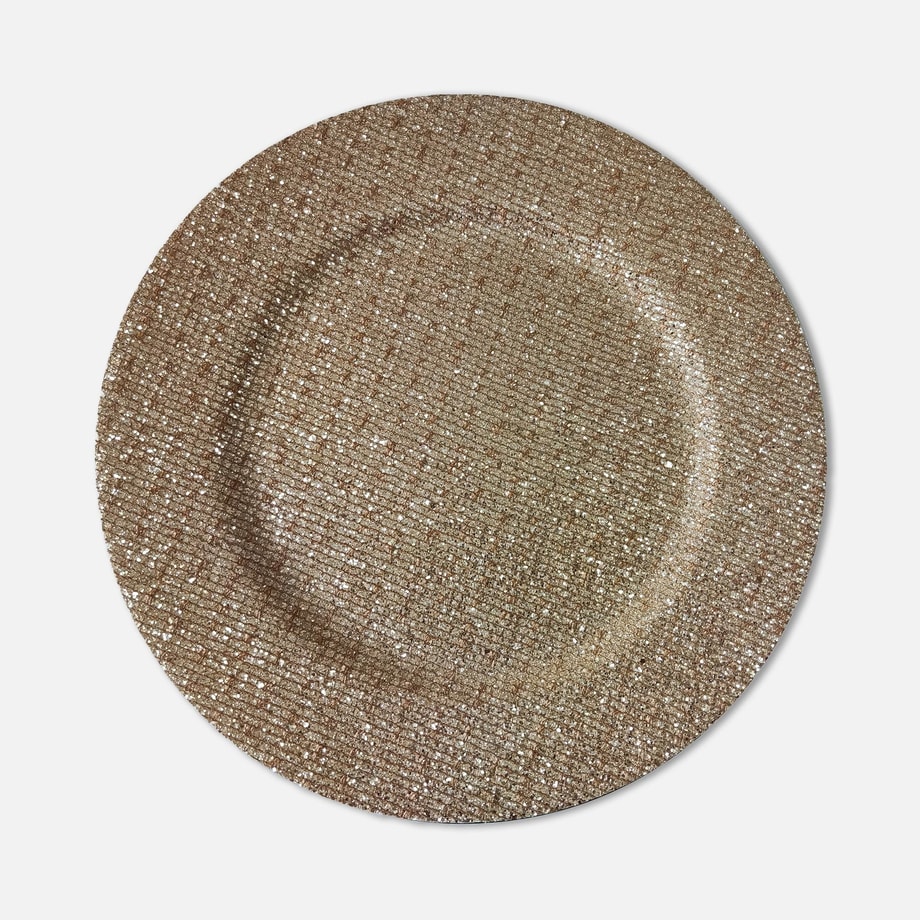 Talerz dekoracyjny szampański 33 cm - 1