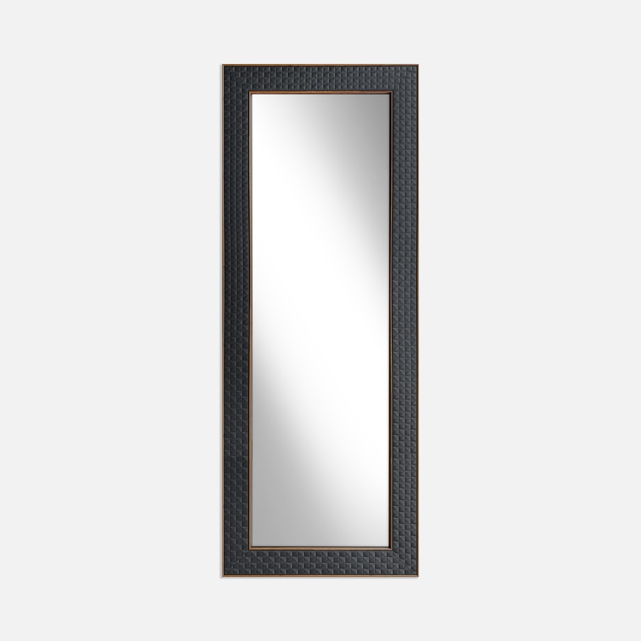 Lustro 40x130 cm w czarnej ramie - 1