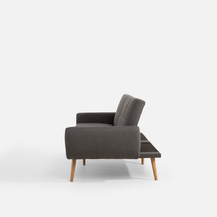Sofa podwójnie rozkładana szara LUBERTO - 6