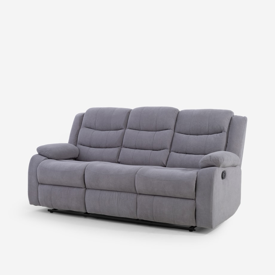 KAVELLA Sofa 2-osobowa funkcja relaks barek szara - 3