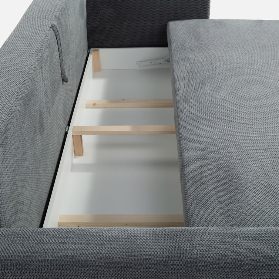 Sofa rozkładana szara AURA - 9