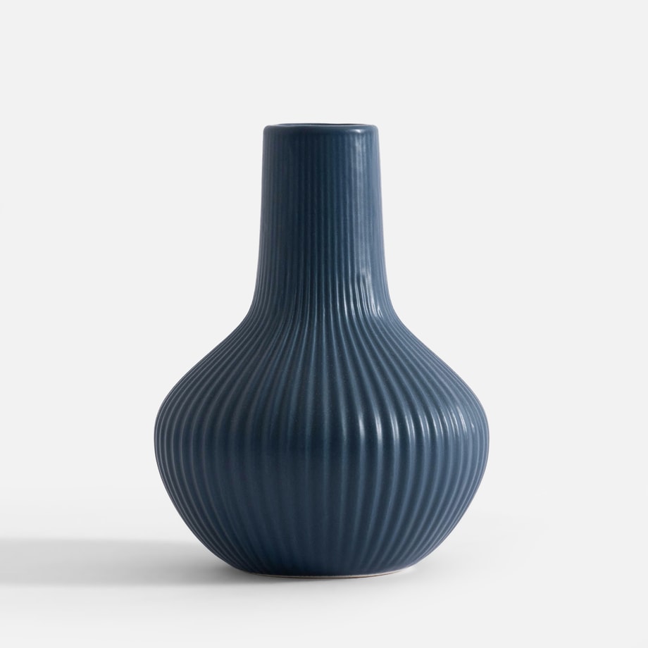 Wazon matowy niebieski 20 cm - 1