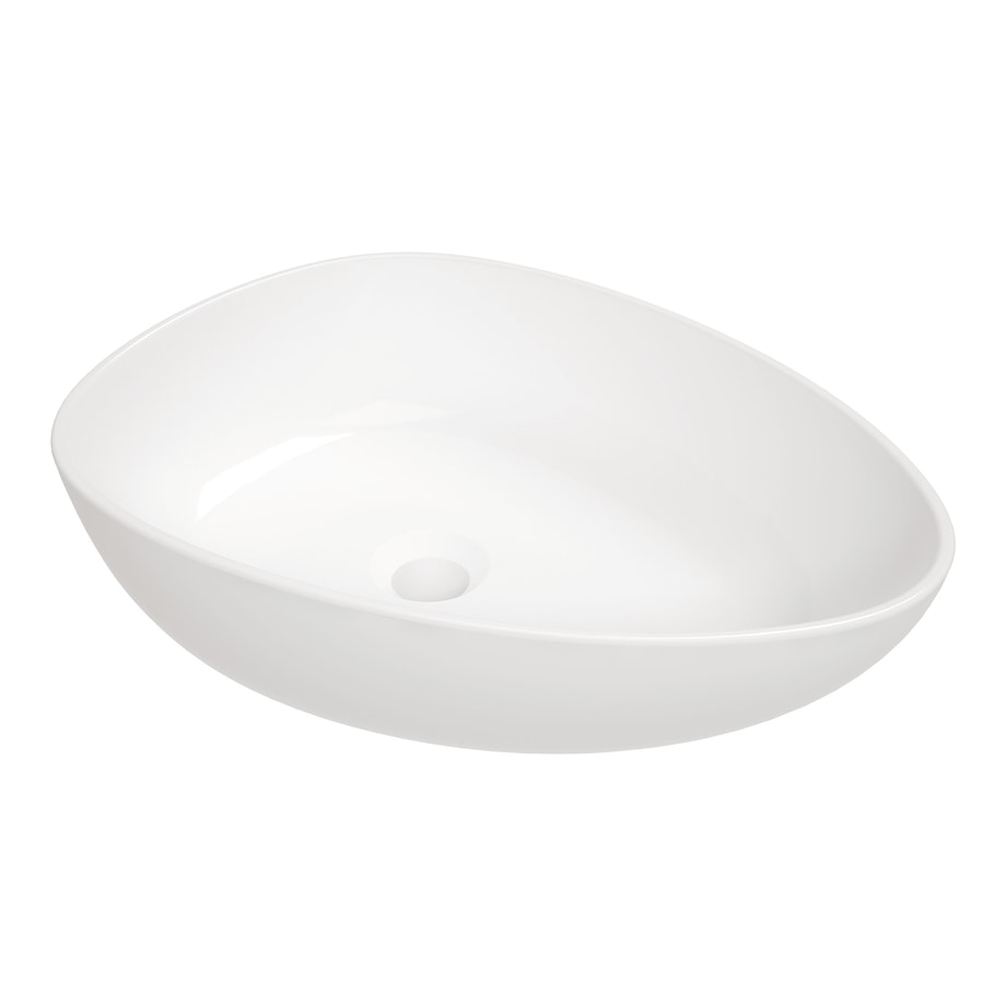 Umywalka ceramiczna nablatowa biała ALPINIA 47 cm - 1