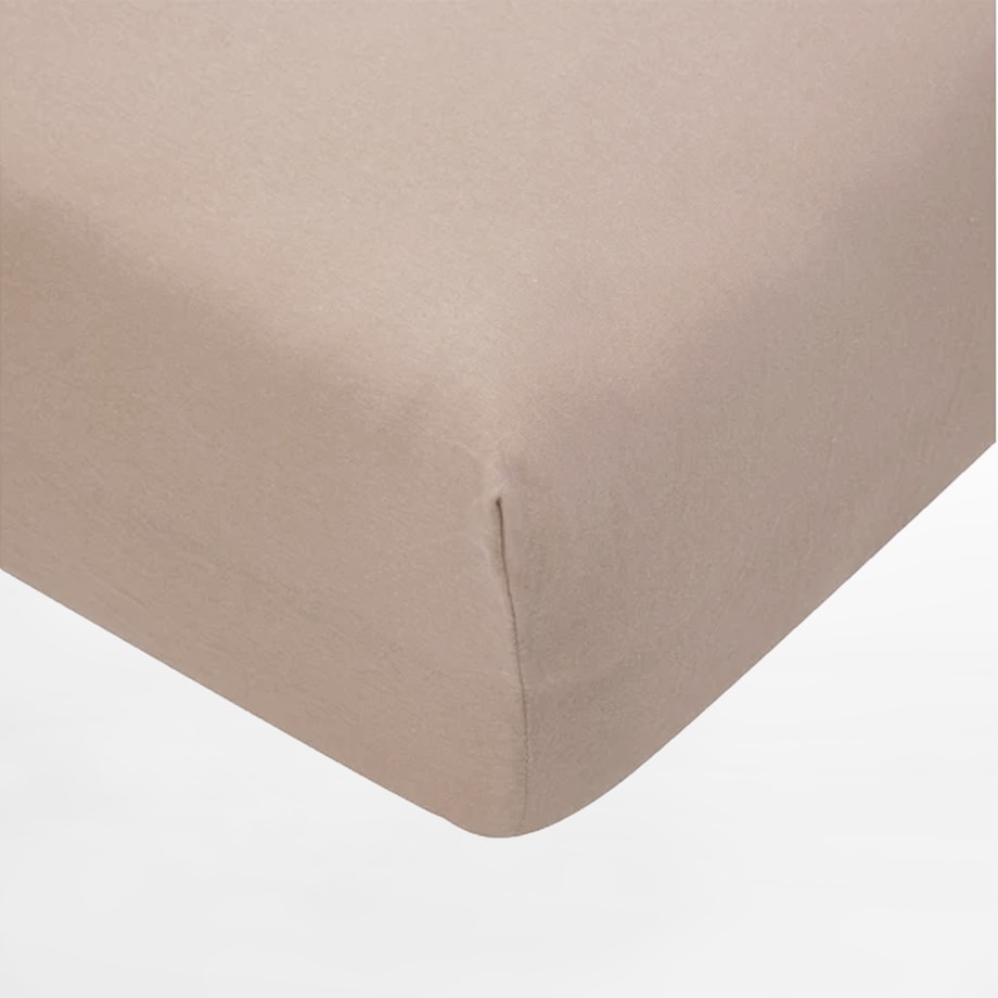 Prześcieradło beżowe JERSEY z gumką 60x120 cm - 1