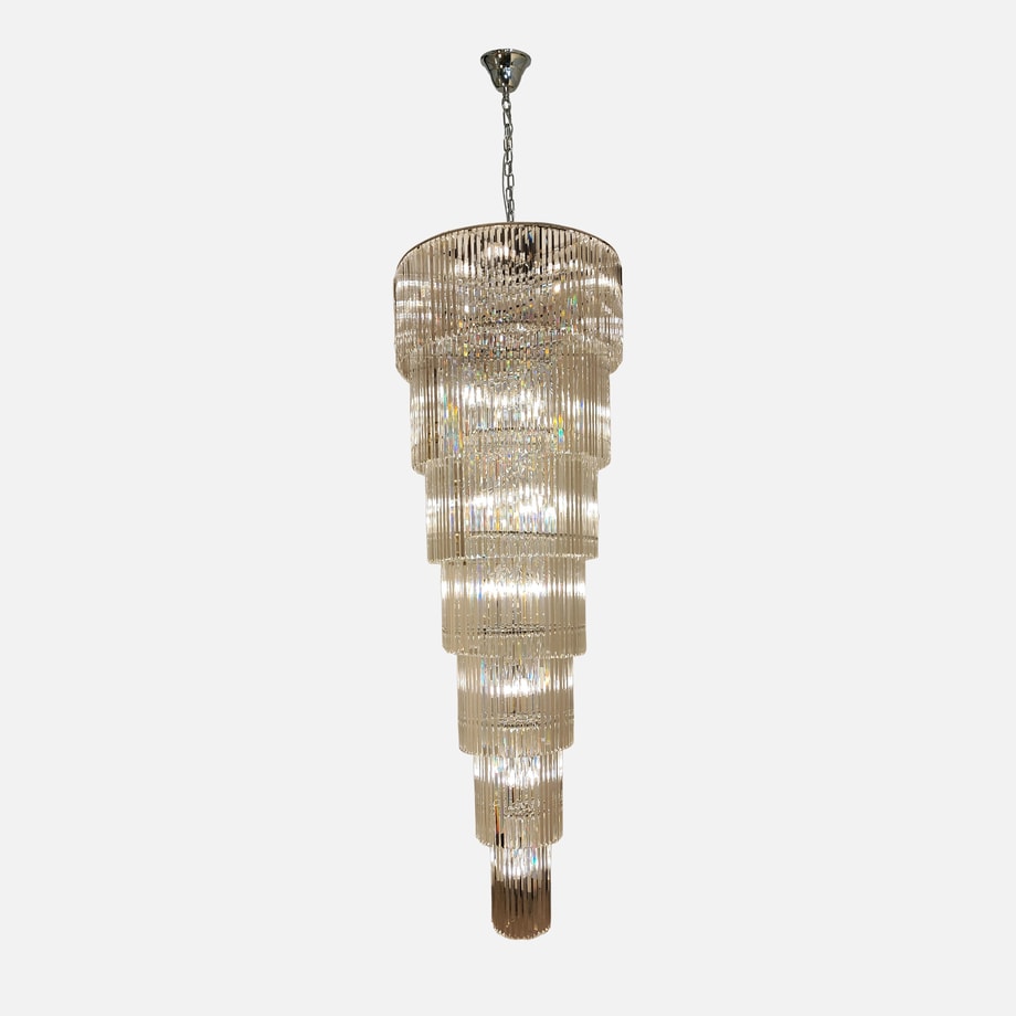 Lampa wisząca do salonu glamour chrom LUXE 330 cm - 1