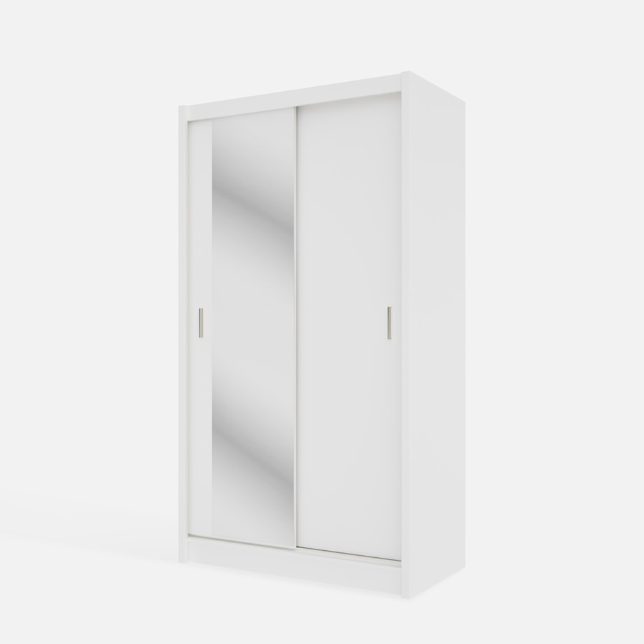Szafa przesuwna INES z lustrem 120 cm biała - 1