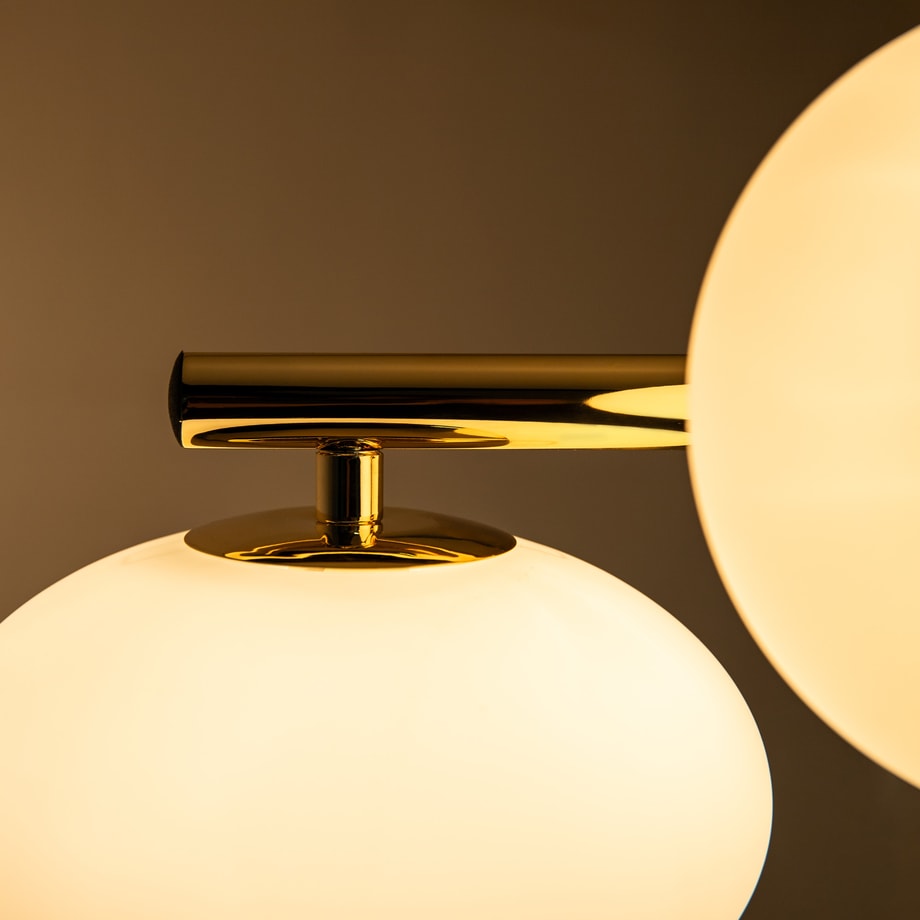 Lampa sufitowa 4 owalne klosze złota MILO 68x30 cm - 4