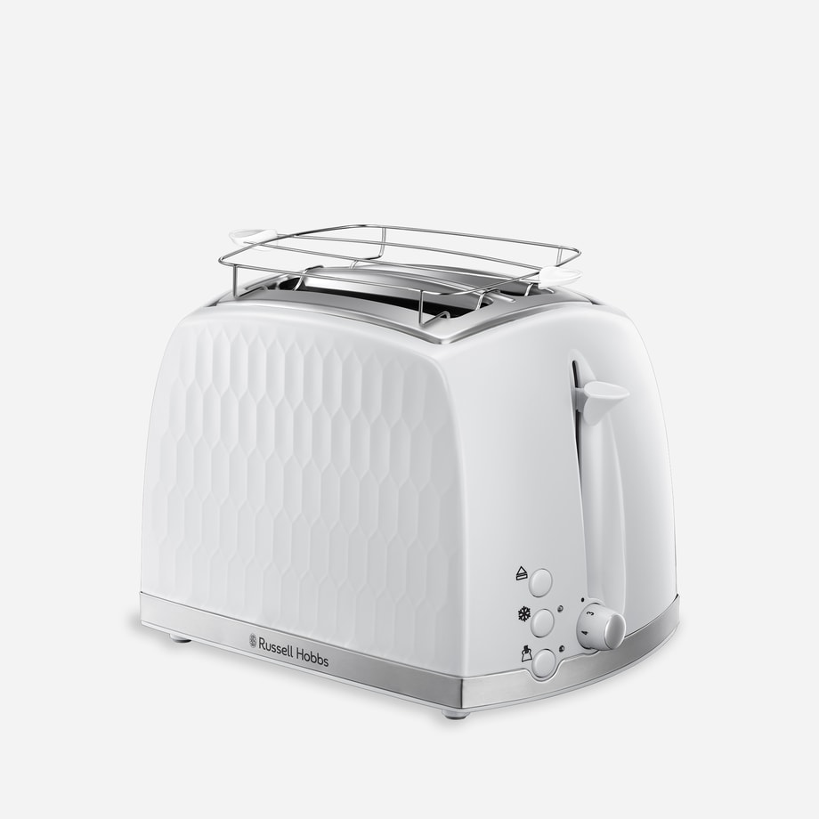 Toster na 2 kromki HONEYCOMB biały - 1
