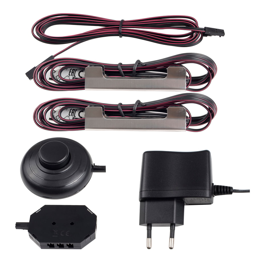 Oświetlenie 2-punktowe KLIPS LED INOX, barwa zimna - 1