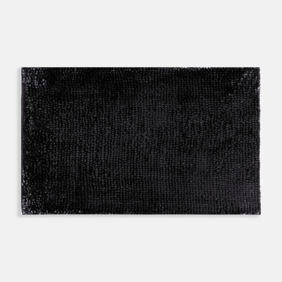 Dywanik łazienkowy VELVET SHINY, czarny, 50x80 cm - 1