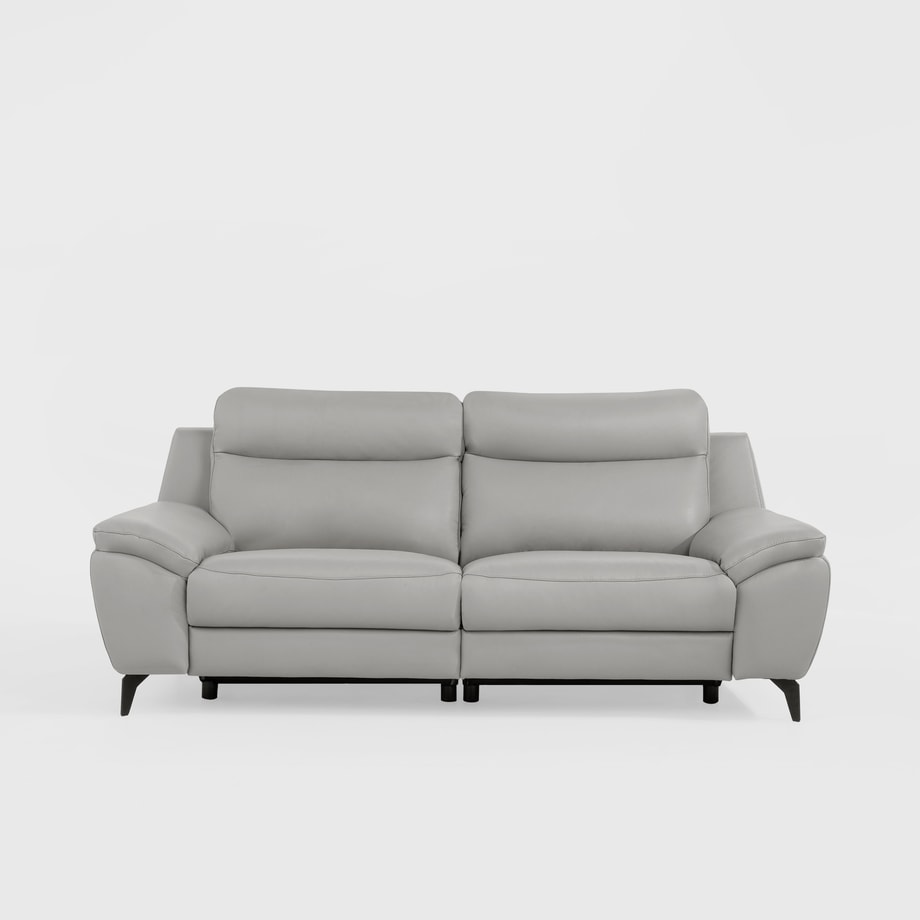 Sofa z funkcją relaks skórzana PERLE - 1