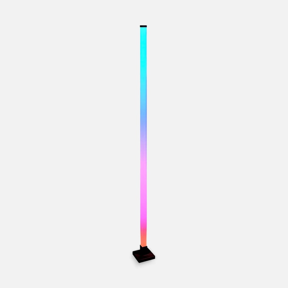 Muzyczna lampa podłogowa LED RGB czarna TUYA z pilotem - 1