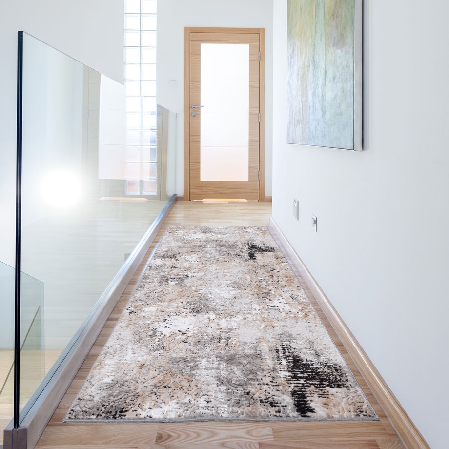 Chodnik szarobeżowy PRZECIERKA LONG 67x160 cm - zdjęcie 5