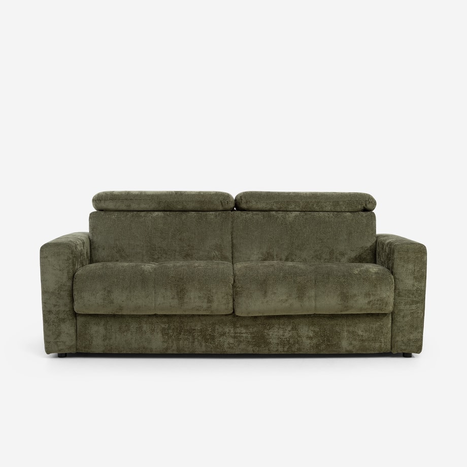 Sofa rozkładana 2,5-osobowa ciemnozielona BELVITO - 1