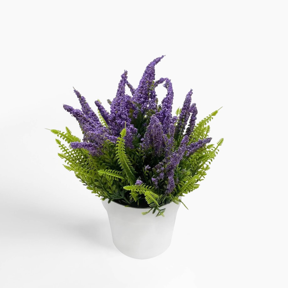 Sztuczny kwiat w doniczce WRZOS fioletowy 23 cm - 1
