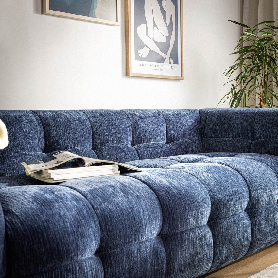 Sofa 3-osobowa granatowa VOKSEN - 3