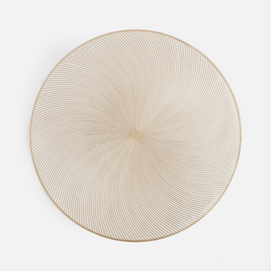 Podkładka na stół, okrągła, złota, 38 cm - 1