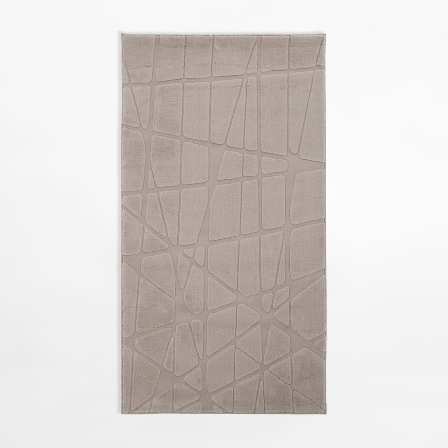 Dywan geometryczny ACTION, beżowy, 80x150 cm - 1