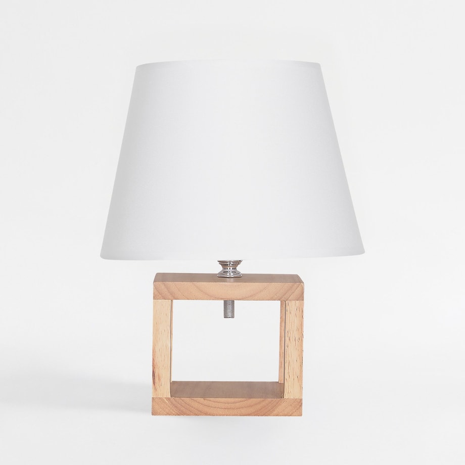Lampa stołowa bambus abażur biały 27,5 cm - 1