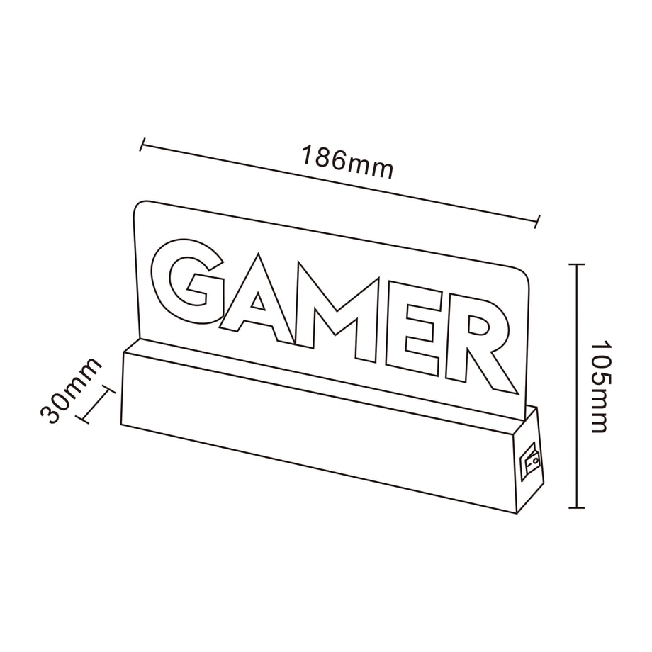 Lampa dekoracyjna LED NEON GAMER - 3