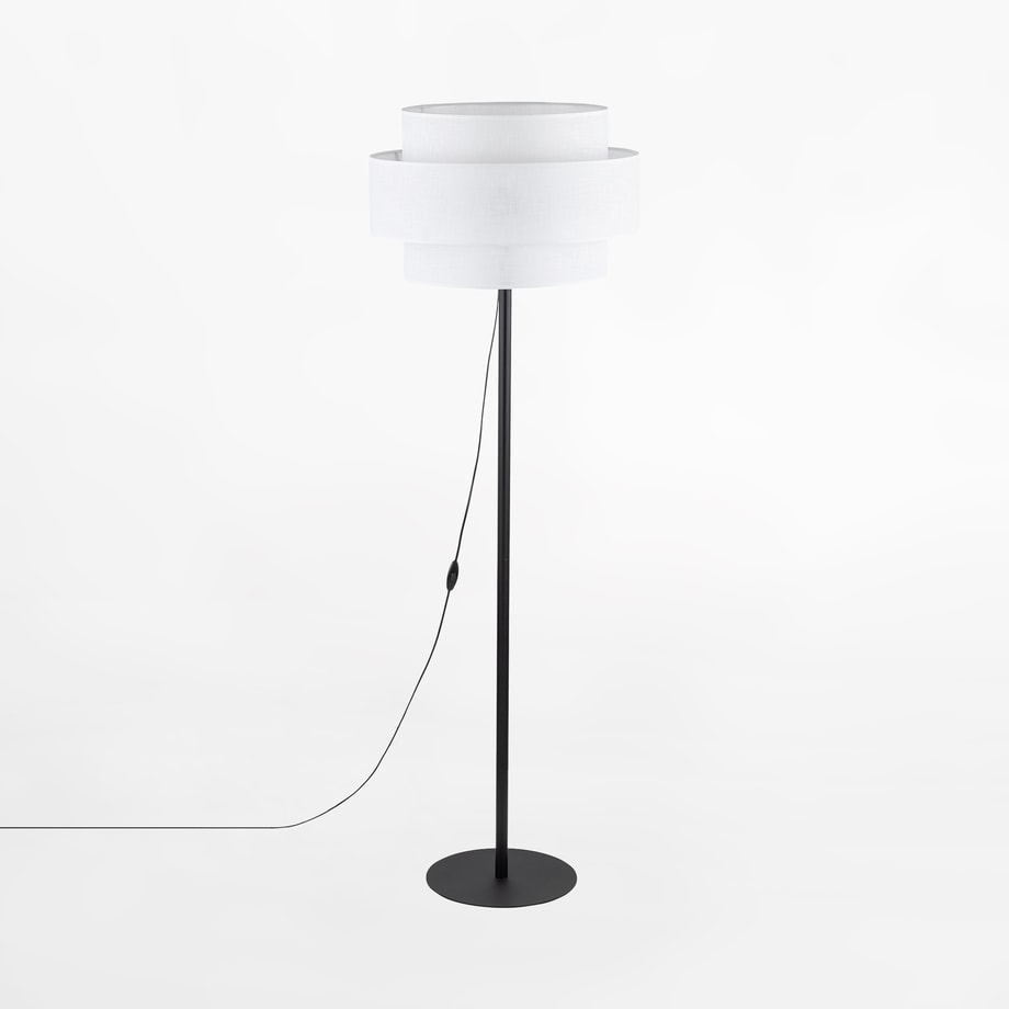 Lampa podłogowa abażur biały CALISTO - 1