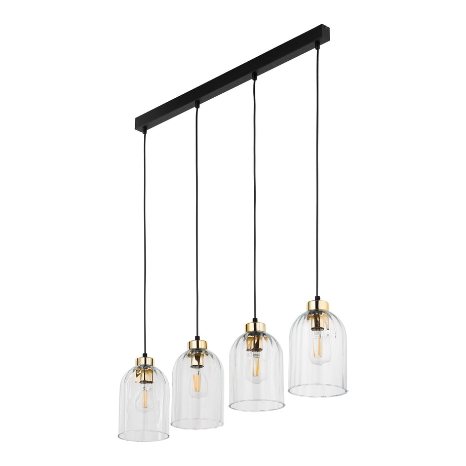 Lampa wisząca listwa 4 klosze transparent SATIPO 4 - 5