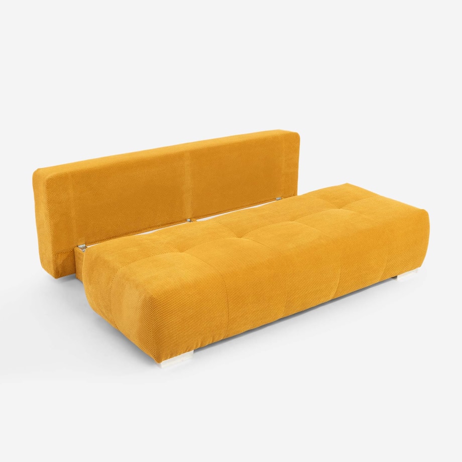 MAJA Sofa 3-osobowa rozkładana musztardowa - 5
