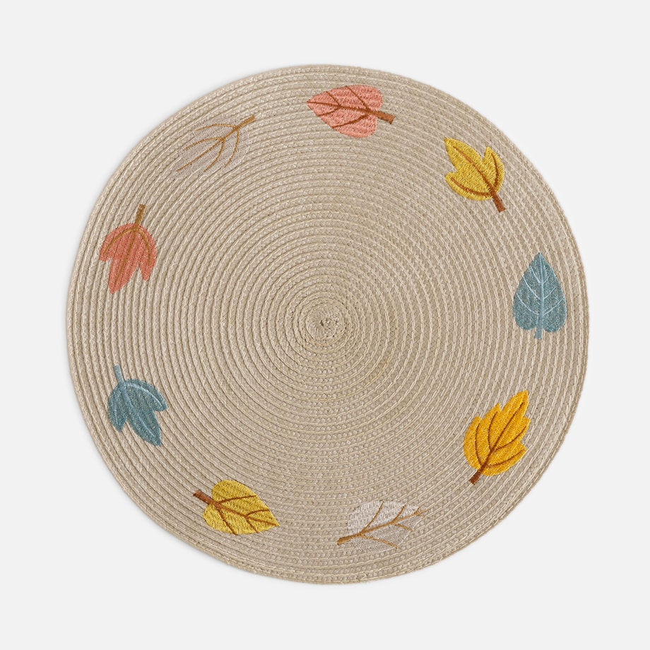 Podkładka stołowa w liście szara 38 cm - 1