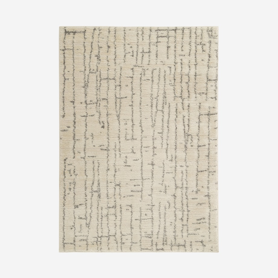 Dywan abstrakcyjny w linie LISA, kremowy, 160x230 cm - 1
