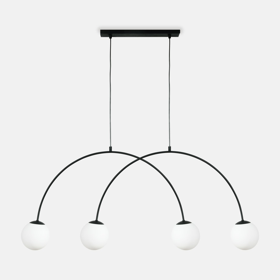 Lampa wisząca 4 kule czarna NOVA - 1