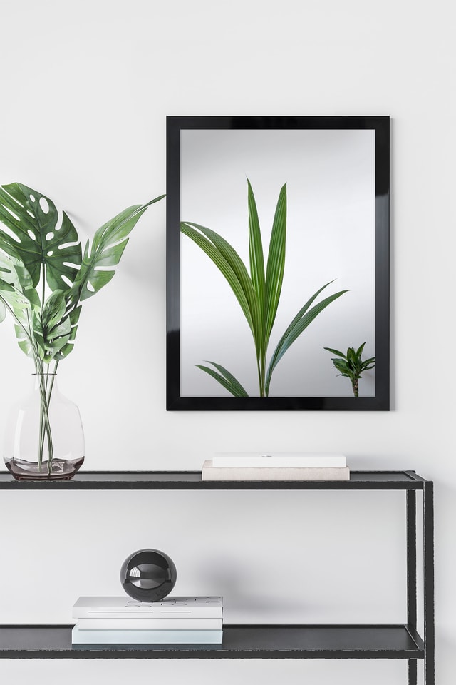 Lustro 50x70 cm w czarnej ramie SLIM - 2