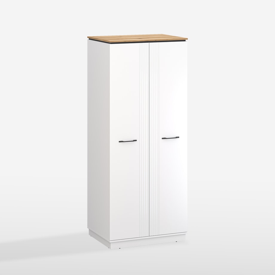 Szafa biała z ryflowaniem VELUTTO - 1