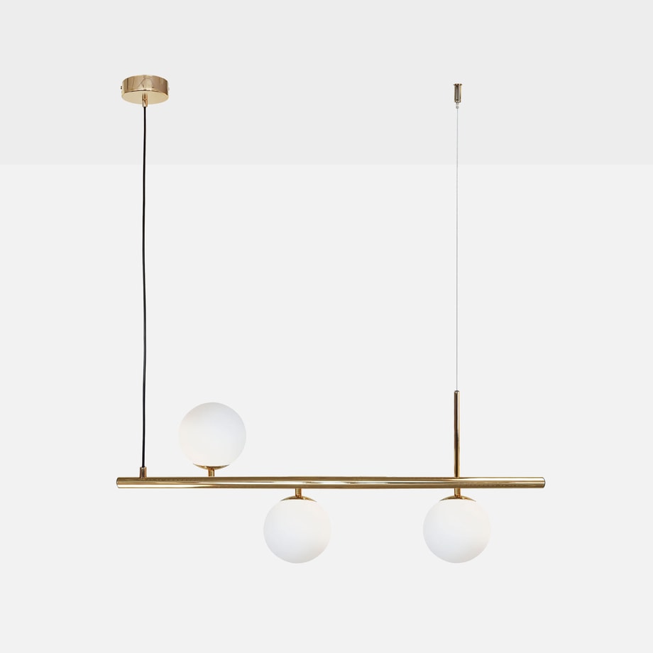 Lampa wisząca 3 kule złota FARO - 1