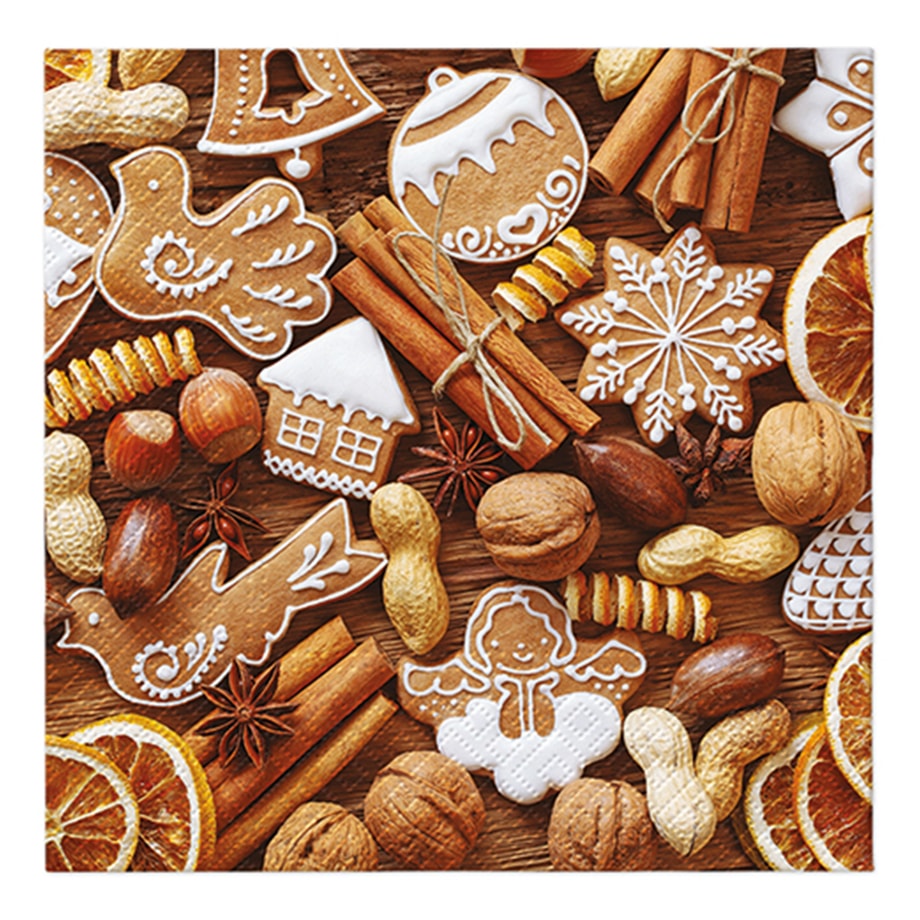 Serwetki świąteczne RUSTIC GINGERBREAD 20 szt. - 1