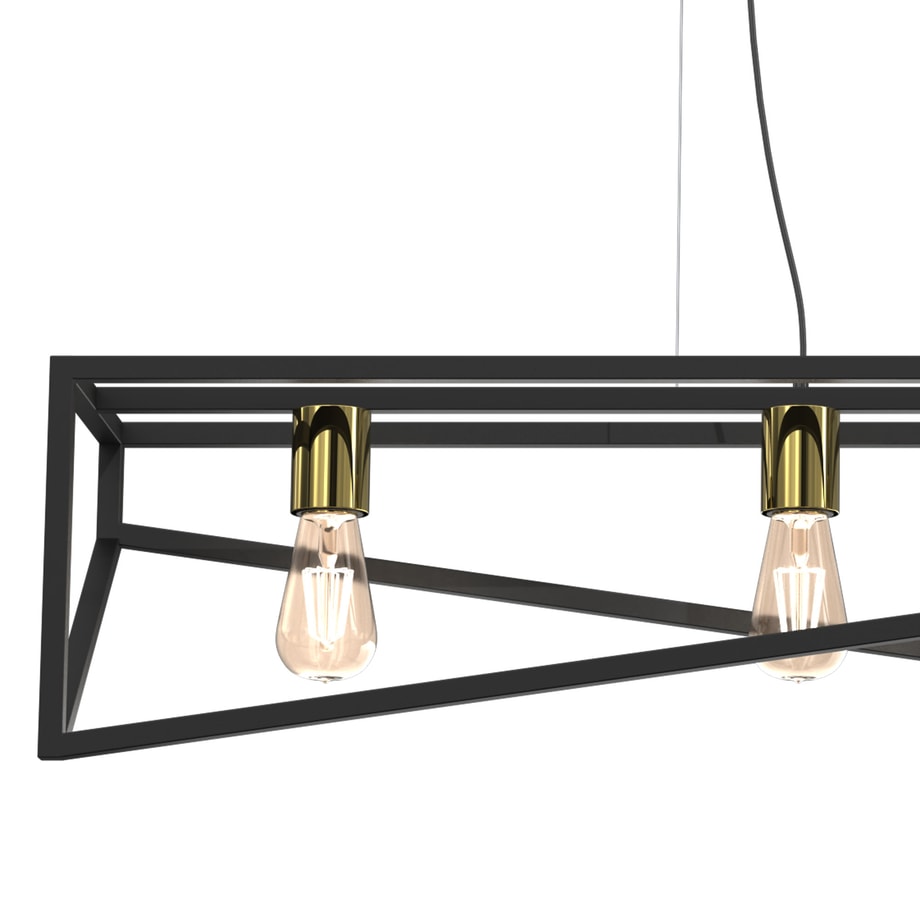 Lampa wisząca loftowa czarno-złota GOTE IV - 5