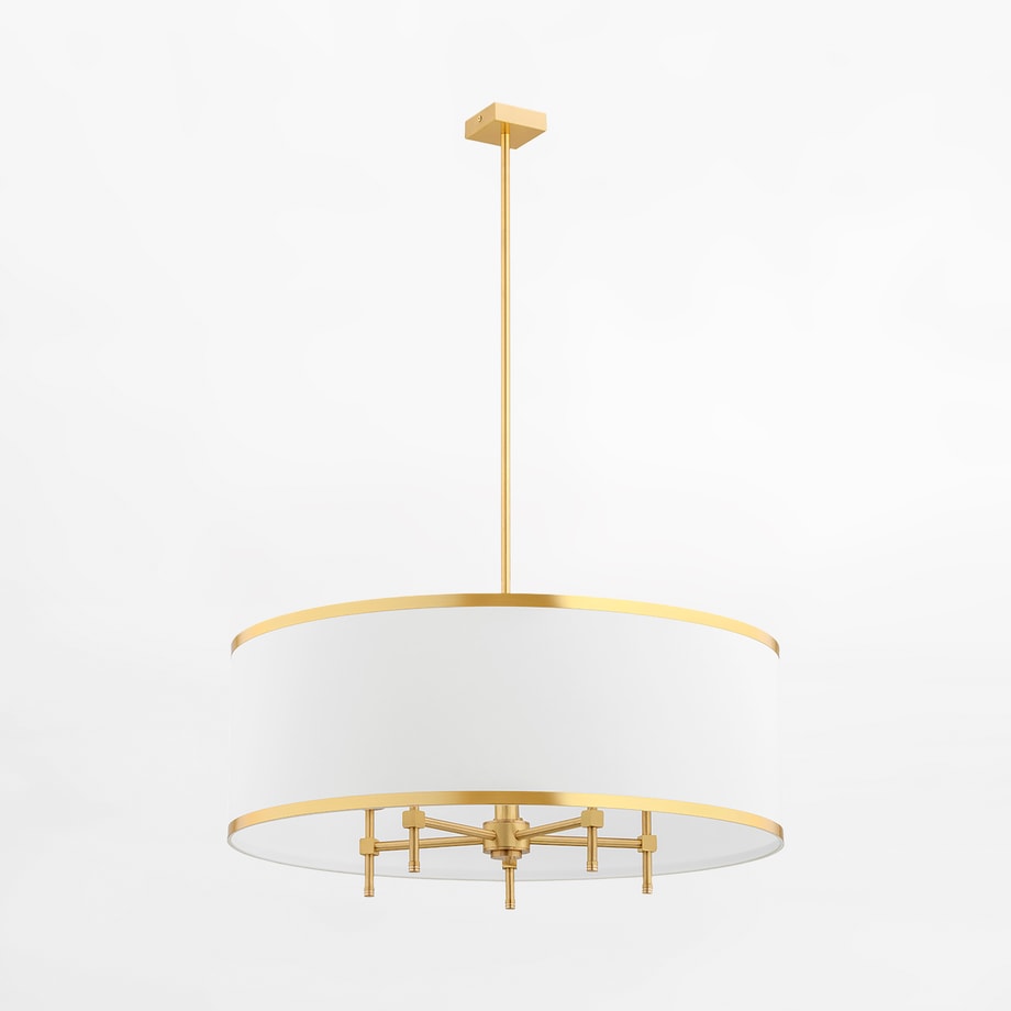 Lampa wisząca abażur biało-złota ABBANO - 1