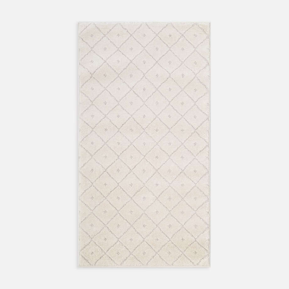 Dywan geometryczny LA PASSION, kremowy, 80x150 cm - 1