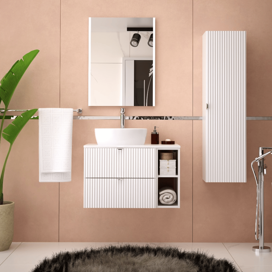 Szafka łazienkowa wisząca biały mat 20 cm - 4
