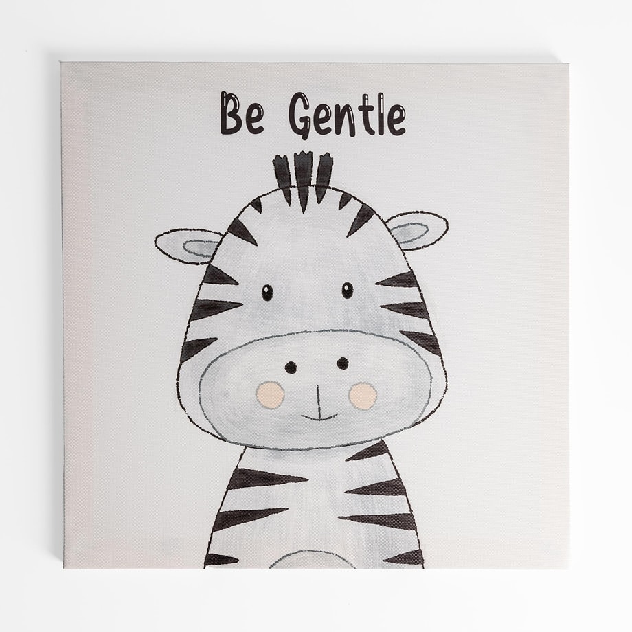 Obraz na płótnie z grafiką ZEBRA 28x28 cm - 1
