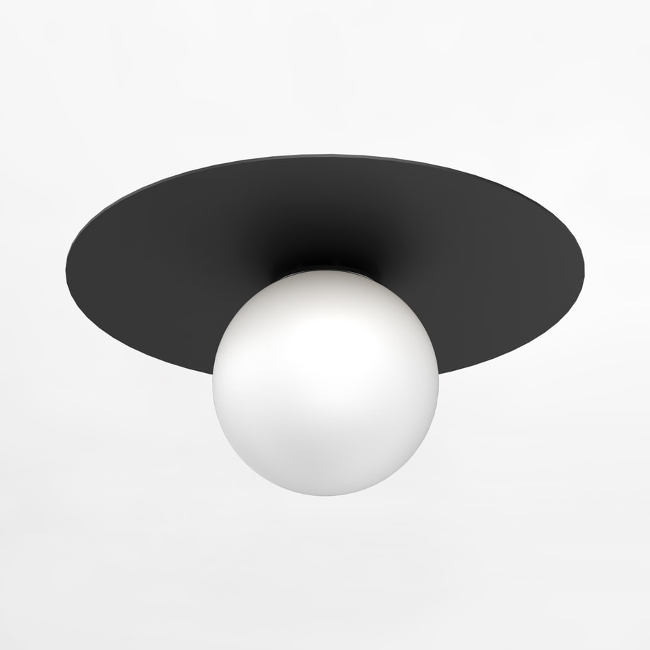 Lampa sufitowa czarna FLAT - 1