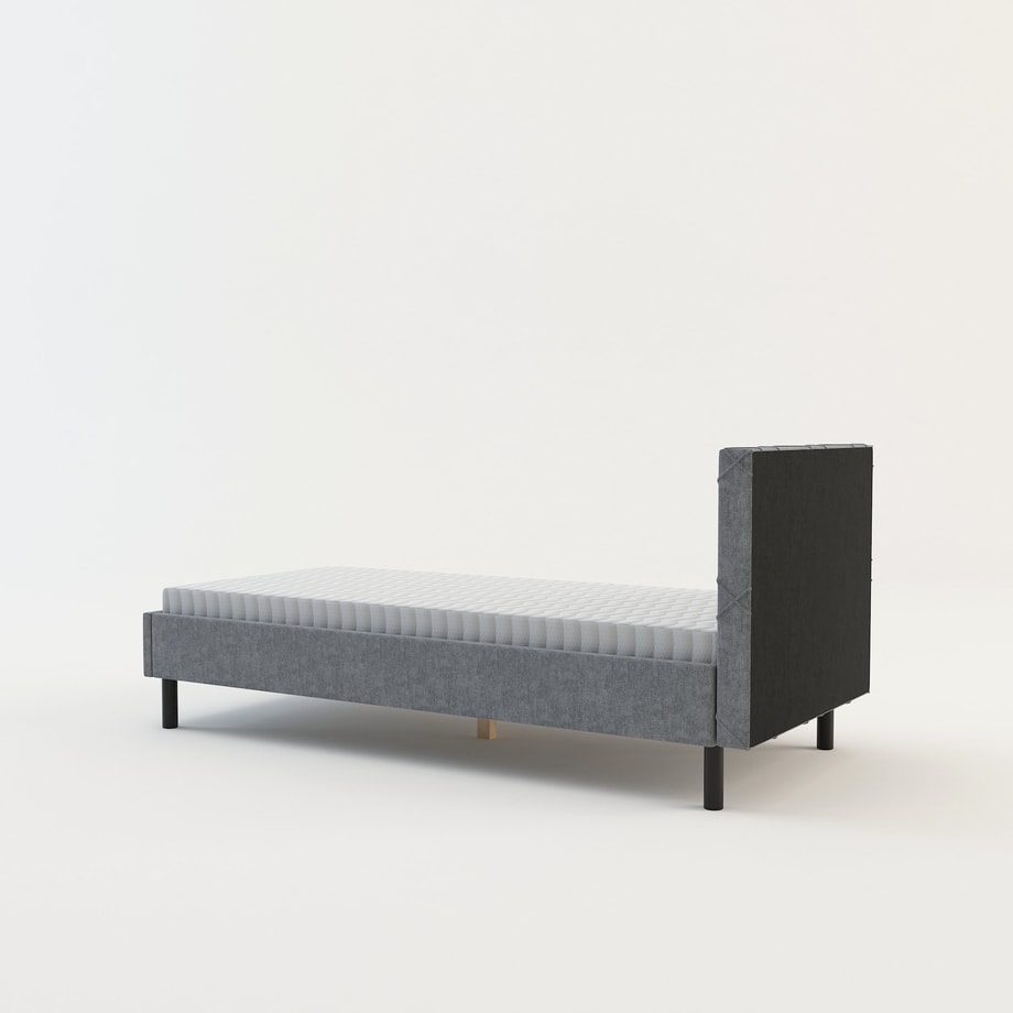 Rama łóżka szara BASIC ALBERTO 90x200 cm - zdjęcie 4