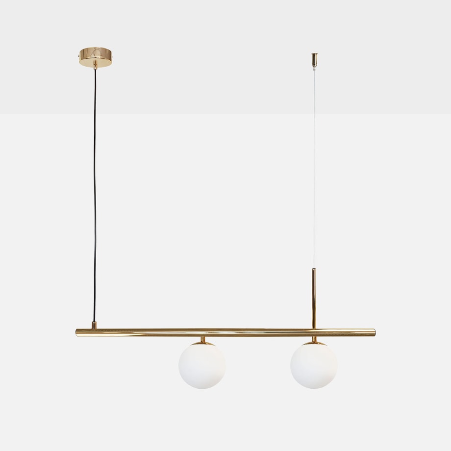 Lampa wisząca 2 kule złota FARO - 1