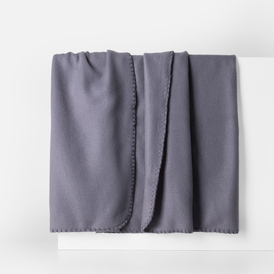 Koc polarowy szary PRIMA 120x150 cm - 1
