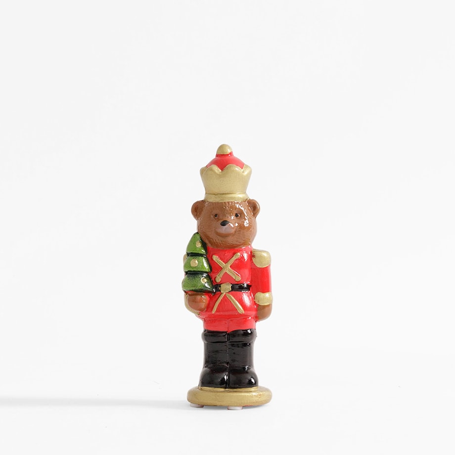 Figurka dekoracyjna miś z choinką 13,5 cm - 1