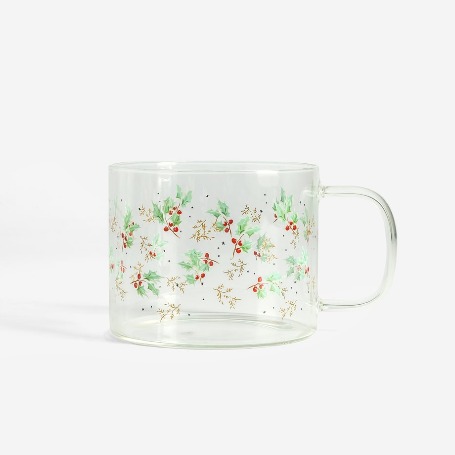 Szklany kubek świąteczny, 500 ml - 1