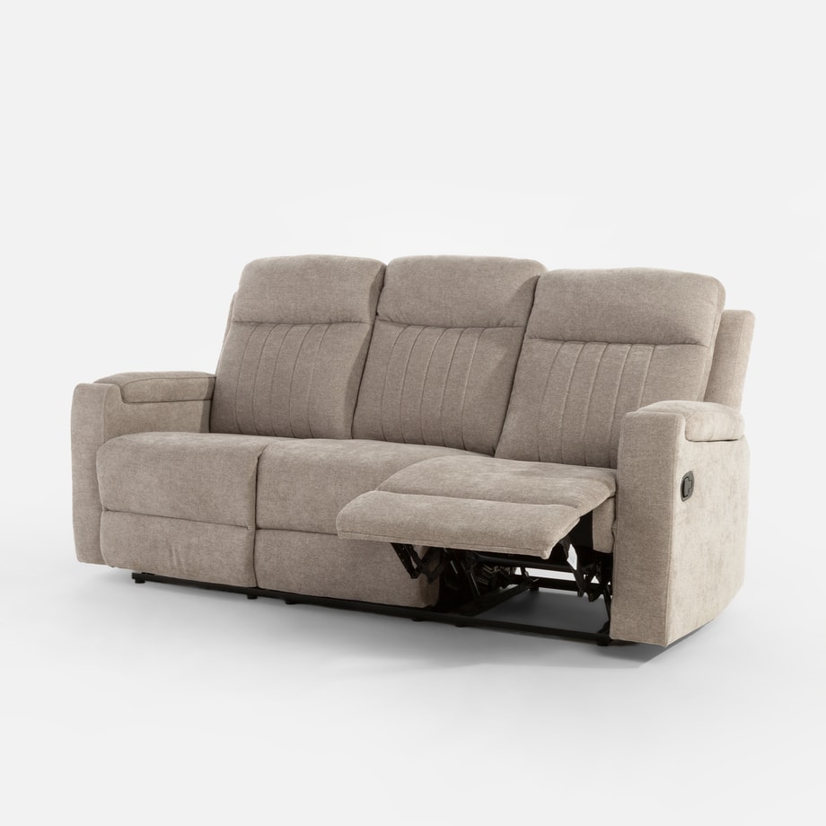 Sofa z funkcją relaksu beżowa ZAVIT - 6