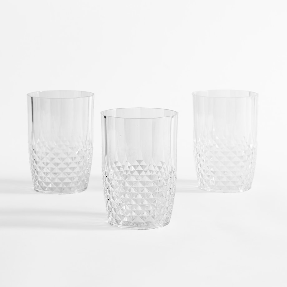 Komplet 3 szklanek plastikowych 475 ml - 1
