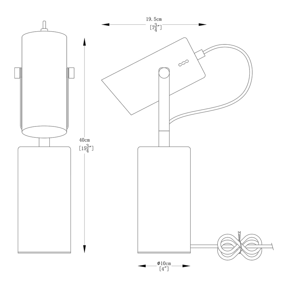 Lampa biurkowa reflektor biały chrom RESI - 2