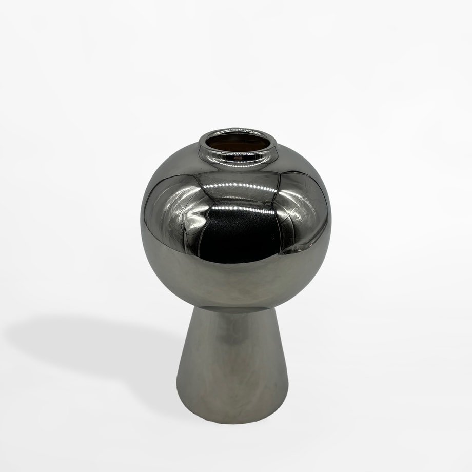 Wazon kula srebrny, 20 cm - 1