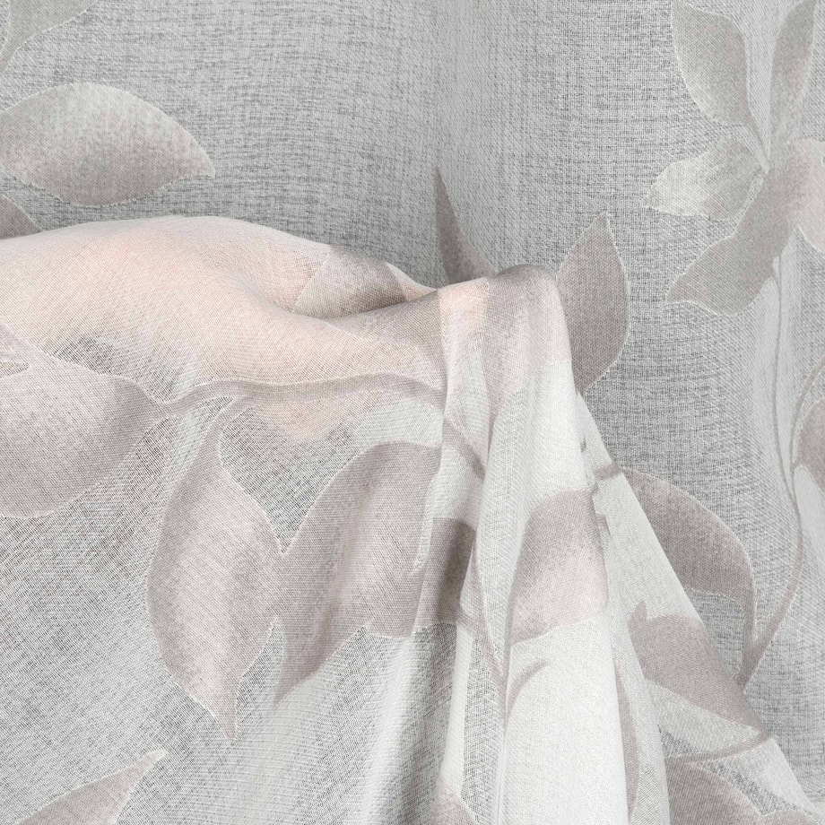 Firana na przelotkach biało-srebrna ESTELLA 140x250 cm - 3